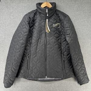 NEW Noble Equestrian Quilted Jacket Women's Size Large Black Insulated Warm